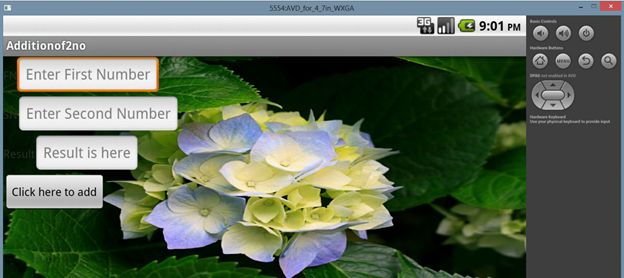 add two numbers in android